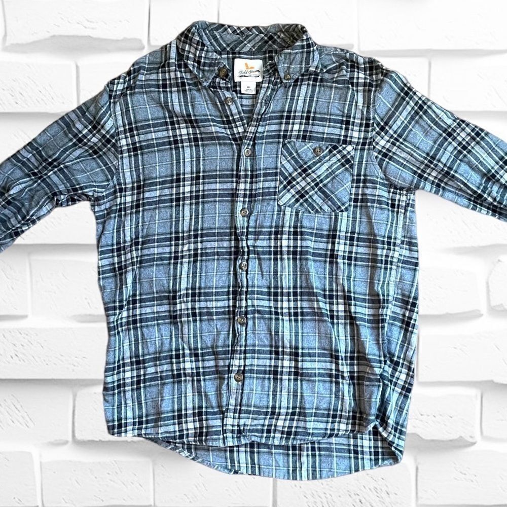 Field & Stream Men’s Medium Plaid Flannel Button Down Shirt • Long Sleeve Pocket